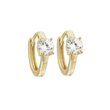 Load image into Gallery viewer, OAHLAN Women&#39;s Fine Jewelry Round Cut Zircon S925 Sterling Silver Hoop Earrings Geometric Gold Plated for Wedding Gifts