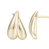 Load image into Gallery viewer, OAHLAN Fine Jewelry Gold Plated Smooth Surface Droplet Shaped S925 Sterling Silver Earrings for Women Engagement Anniversary