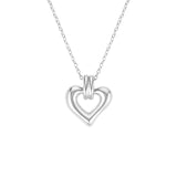 Load image into Gallery viewer, OAHLAN Silver 925 Heart Hollowed Pendant Free Necklace 14K Gold Romantic Stylish Link Charm Jewelry Love Women Necklaces