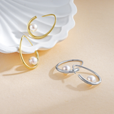 Load image into Gallery viewer, OAHLAN Women&#39;s S925 Sterling Silver Freshwater Pearl Earrings Fine Jewellery for Anniversary Engagement Gifts