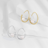 Load image into Gallery viewer, OAHLAN Women&#39;s S925 Sterling Silver Freshwater Pearl Earrings Fine Jewellery for Anniversary Engagement Gifts