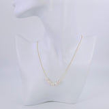 Load image into Gallery viewer, OAHLAN 925 Sterling Silver Link Chain Necklace Gold Plated with Lustrous White Pearls for Engagement Wedding Gift for Women