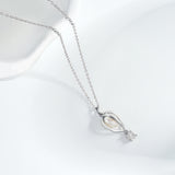 Load image into Gallery viewer, OAHLAN Fine Jewelry Elegant Freshwater Pearl 925 Sterling Silver Necklaces with Zircon for Women Wedding Party Anniversary
