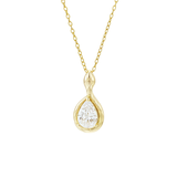 Load image into Gallery viewer, OAHLAN Fine Jewelry Gold Snake S925 Sterling Silver Pendant Necklace with Pear Cut Zircon for Women&#39;s Anniversary Wedding Gift