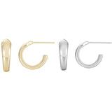 Load image into Gallery viewer, OAHLAN Fine Jewelry Wholesale 14K Gold Plated C Shaped S925 Sterling Silver Earrings for Women Engagement Wedding Party