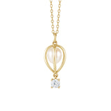 Load image into Gallery viewer, OAHLAN Fine Jewelry Elegant Freshwater Pearl 925 Sterling Silver Necklaces with Zircon for Women Wedding Party Anniversary