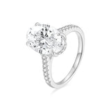 Load image into Gallery viewer, OAHLAN Fine Jewelry 6ct Oval Cut Zircon S925 Sterling Silver Ring for Women Engagement Wedding Gifts