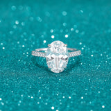 Load image into Gallery viewer, OAHLAN Fine Jewelry 6ct Oval Cut Zircon S925 Sterling Silver Ring for Women Engagement Wedding Gifts