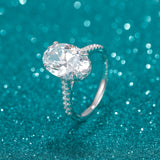 Load image into Gallery viewer, OAHLAN Fine Jewelry 6ct Oval Cut Zircon S925 Sterling Silver Ring for Women Engagement Wedding Gifts