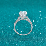 Load image into Gallery viewer, OAHLAN Fine Jewelry 6ct Oval Cut Zircon S925 Sterling Silver Ring for Women Engagement Wedding Gifts