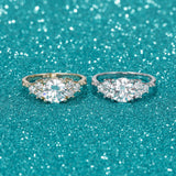 Load image into Gallery viewer, OAHLAN 1.5ct Round Cut Zircon S925 Sterling Silver Ring Fine Jewelry for Women&#39;s Wedding Engagement or Party