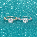 Load image into Gallery viewer, OAHLAN 1.2CT Round Cut Zircon S925 Sterling Silver Ring Romantic Engagement Anniversary Wedding Fine Jewelry for Women