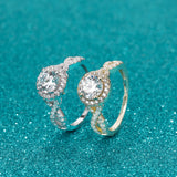 Load image into Gallery viewer, OAHLAN Fine Jewelry 1ct Round Cut Zircon S925 Sterling Silver Ring for Women Wedding Engagement Party Gifts