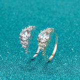 Load image into Gallery viewer, OAHLAN 1.5ct Round Cut Zircon S925 Sterling Silver Ring Fine Jewelry for Women&#39;s Wedding Engagement or Party