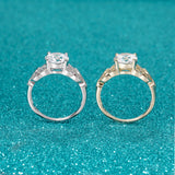 Load image into Gallery viewer, OAHLAN 2ct Round Cut Zircon S925 Sterling Silver Ring Fine Jewelry for Women&#39;s Wedding Engagement Anniversary Party Gifts