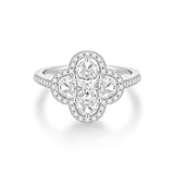 Load image into Gallery viewer, Fine Jewelry Wedding Rings Luxury Four Leaf Clover Cubic Zirconia Engagement S925 Sterling Silver Ring for Women Girl