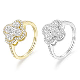 Load image into Gallery viewer, Fine Jewelry Wedding Rings Luxury Four Leaf Clover Cubic Zirconia Engagement S925 Sterling Silver Ring for Women Girl