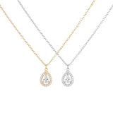 Load image into Gallery viewer, OAHLAN Fine Jewelry Pear Cut Zircon 925 Sterling Silver Pendant Necklace for Women Wedding Birthday Gift