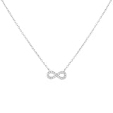 Load image into Gallery viewer, OAHLAN Fine Jewellery Simple Style 8 Shaped 925 Sterling Silver Necklace with Zircon for Women Party Anniversary Gifts