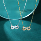 Load image into Gallery viewer, OAHLAN Fine Jewellery Simple Style 8 Shaped 925 Sterling Silver Necklace with Zircon for Women Party Anniversary Gifts