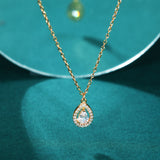 Load image into Gallery viewer, OAHLAN Fine Jewelry Pear Cut Zircon 925 Sterling Silver Pendant Necklace for Women Wedding Birthday Gift