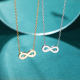 Load image into Gallery viewer, OAHLAN Fine Jewellery Simple Style 8 Shaped 925 Sterling Silver Necklace with Zircon for Women Party Anniversary Gifts