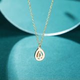 Load image into Gallery viewer, OAHLAN Fine Jewelry Pear Cut Zircon 925 Sterling Silver Pendant Necklace for Women Wedding Birthday Gift