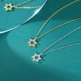 Load image into Gallery viewer, OAHLAN Fine Jewellery Wholesale 18K Gold Plated Star of David S925 Sterling Silver Necklace with Zircon for Women Anniversary