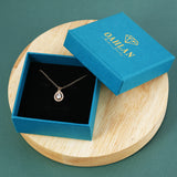 Load image into Gallery viewer, OAHLAN Fine Jewelry Pear Cut Zircon 925 Sterling Silver Pendant Necklace for Women Wedding Birthday Gift