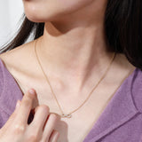 Load image into Gallery viewer, OAHLAN Fine Jewellery Simple Style 8 Shaped 925 Sterling Silver Necklace with Zircon for Women Party Anniversary Gifts
