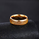 Load image into Gallery viewer, OAHLAN Men&#39;s 8mm Gold Plated Tungsten Carbide Ring Classic Style Fashion Jewelry for Engagement Anniversary Wedding Gift