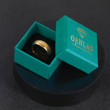 Load image into Gallery viewer, OAHLAN Men&#39;s 8mm Gold Plated Tungsten Carbide Ring Classic Style Fashion Jewelry for Engagement Anniversary Wedding Gift