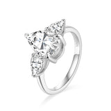 Load image into Gallery viewer, OAHLAN Fine Jewelry 2ct Pear Cut Sparkling Cubic Zircon S925 Sterling Silver Rings for Women Engagement Anniversary Gift