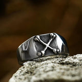 Load image into Gallery viewer, Vintage Stainless Steel Bone Viking Ring Men Jewelry Wholesale