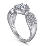 Load image into Gallery viewer, 0.8Ct Engagement Ring 925 Sterling Silver Women Round Cubic Zirconia Ring Wholesale
