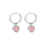 Load image into Gallery viewer, OAHLAN Women&#39;s S925 Sterling Silver Hoop Earrings Fine Jewelry Gold Plated Pink Zircon for Parties Weddings and Anniversaries