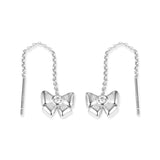Load image into Gallery viewer, OAHLAN Fine Jewelry 14K Gold Plated S925 Sterling Silver Bowknot Earrings Zircon Trendy for Women&#39;s Engagement Wedding Party