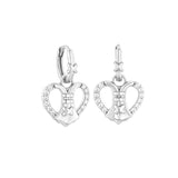 Load image into Gallery viewer, OAHLAN Women&#39;s Trendy S925 Sterling Silver Heart Drop Earrings Sparkling Zircon Fine Jewelry for Weddings Parties Gifts