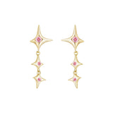 Load image into Gallery viewer, OAHLAN Fine Jewelry S925 Sterling Silver Stars Chain Drop Earrings Gold Plated for Women Parties Wedding Wholesale