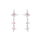 Load image into Gallery viewer, OAHLAN Fine Jewelry S925 Sterling Silver Stars Chain Drop Earrings Gold Plated for Women Parties Wedding Wholesale