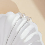 Load image into Gallery viewer, OAHLAN Women&#39;s Simple Design S925 Sterling Silver White Freshwater Pearl Earrings Fine Jewelry for Wedding Engagement Wholesale