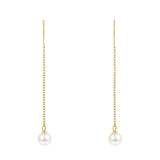 Load image into Gallery viewer, OAHLAN Women&#39;s Simple Design S925 Sterling Silver White Freshwater Pearl Earrings Fine Jewelry for Wedding Engagement Wholesale
