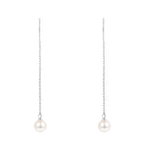 Load image into Gallery viewer, OAHLAN Women&#39;s Simple Design S925 Sterling Silver White Freshwater Pearl Earrings Fine Jewelry for Wedding Engagement Wholesale
