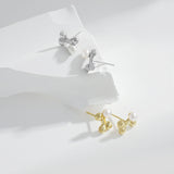 Load image into Gallery viewer, OAHLAN Women&#39;s Stacked Beaded Design S925 Sterling Silver Freshwater Pearl Earrings Fine Jewelry for Wedding Engagement