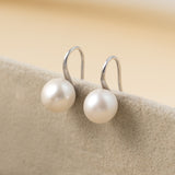 Load image into Gallery viewer, OAHLAN Fine Jewelry Women&#39;s Simple Design S925 Sterling Silver Freshwater Pearl Stud Earrings for Wedding Anniversary Gifts