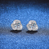 Load image into Gallery viewer, Fine Jewelry 1CT Round Cut D Grade VVS1 Moissanite Diamond Stud Earrings 925 Sterling Silver Earrings For Women