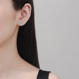 Load image into Gallery viewer, Fine Jewelry 1CT Round Cut D Grade VVS1 Moissanite Diamond Stud Earrings 925 Sterling Silver Earrings For Women