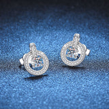 Load image into Gallery viewer, Fine Jewelry 4mm Cubic Zirconia Round Cut Stud Earrings 925 Sterling Silver Earrings For Women Hypoallergenic