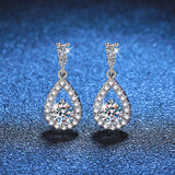 Load image into Gallery viewer, Fine Jewelry 1CT Round Cut D Grade VVS1 Moissanite Diamond Stud Earrings 925 Sterling Silver Earrings For Women