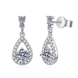 Load image into Gallery viewer, Fine Jewelry 1CT Round Cut D Grade VVS1 Moissanite Diamond Stud Earrings 925 Sterling Silver Earrings For Women